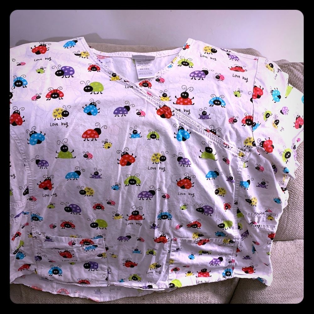 Ladybug scrub top